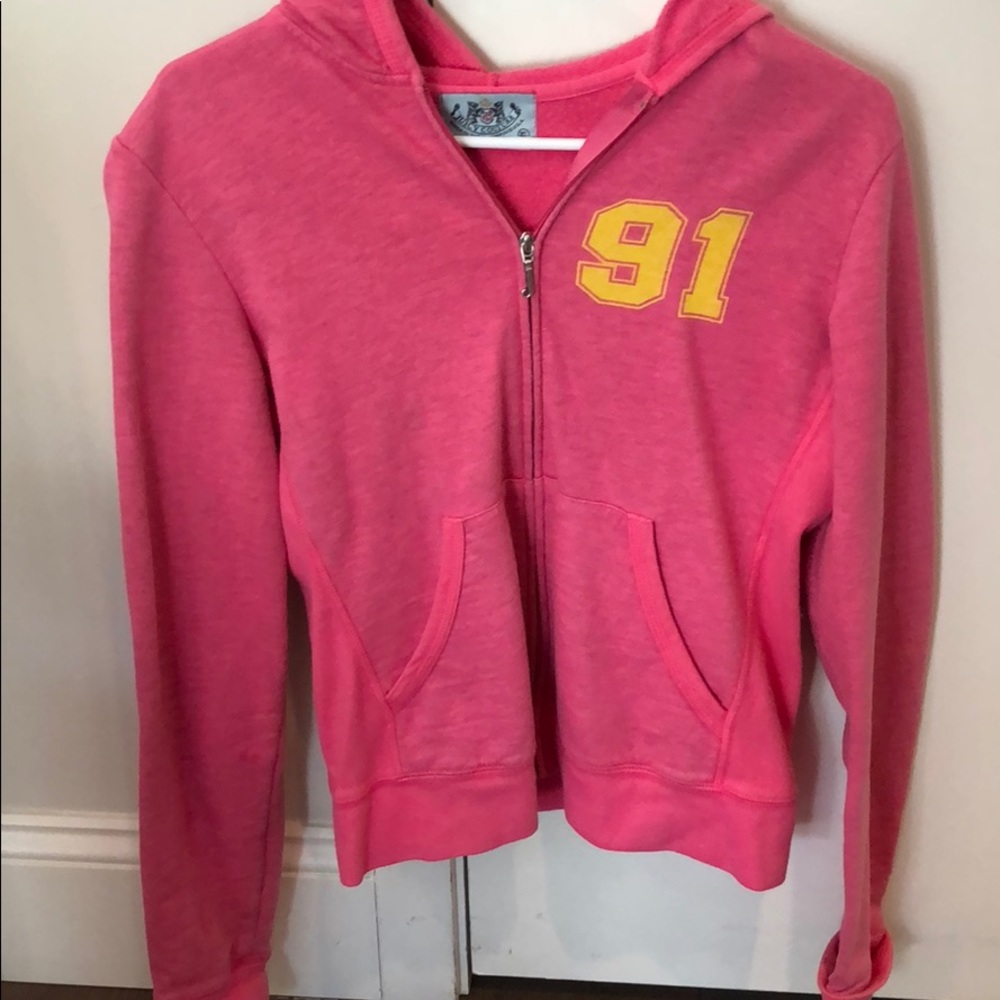 juicy zip up pink jacket